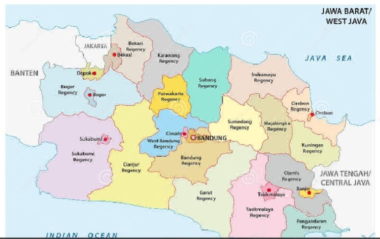 Jawa Barat Peta Wilayah