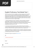 English Proficiency Test Model Test 1