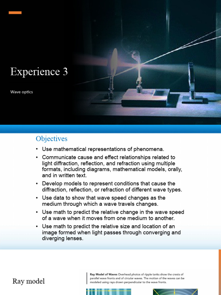 Experience 3 Wave Optics Diffraction (1) PDF