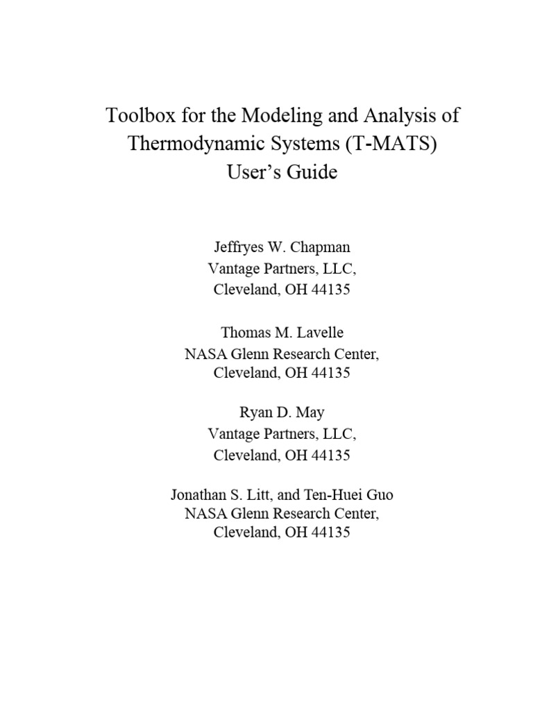 T-MATS User Guide and Updates | PDF | Matlab | Simulation