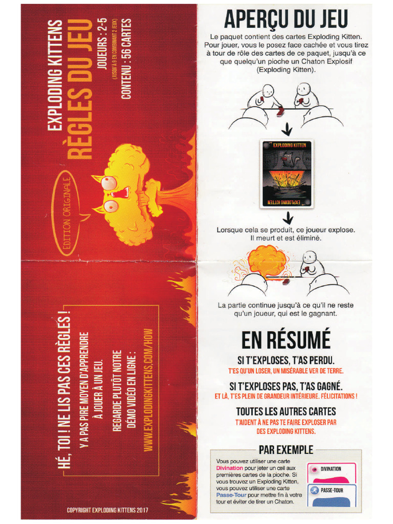 2c Exploding Kittens Regle | PDF