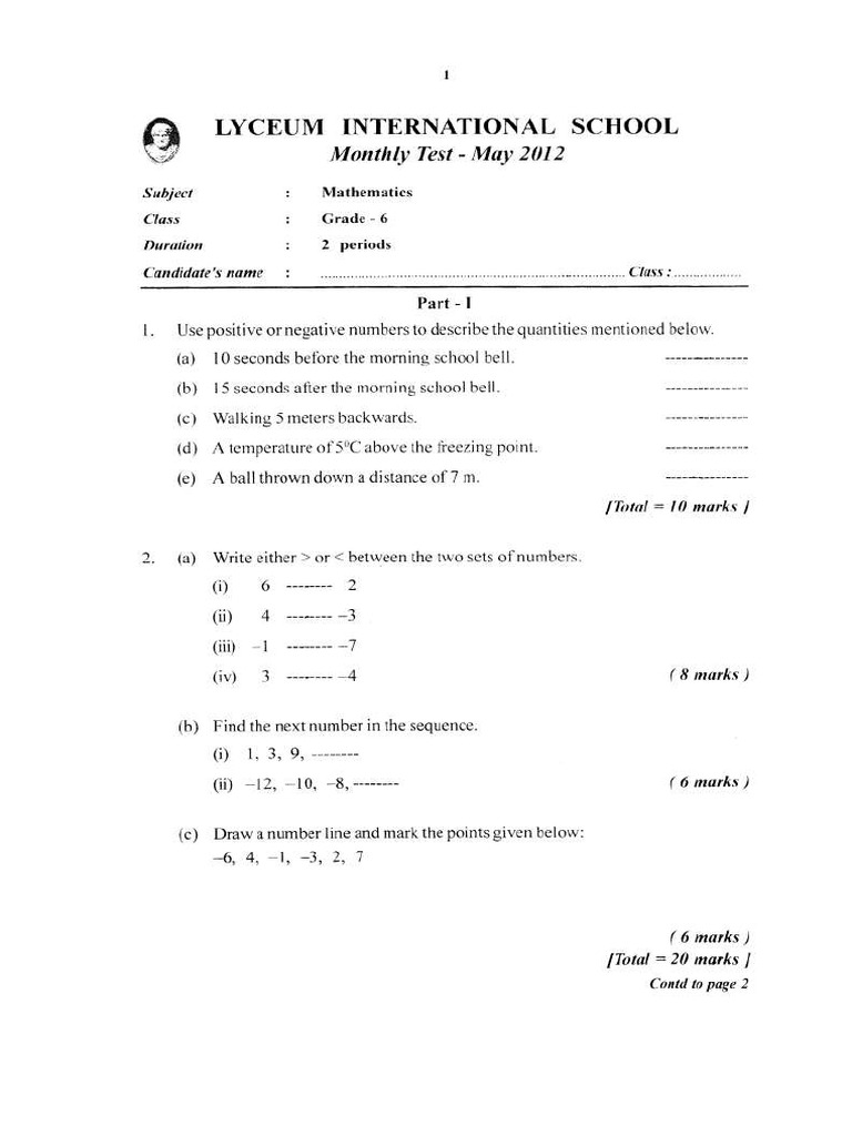 Grade 6 Maths May 20122 PDF