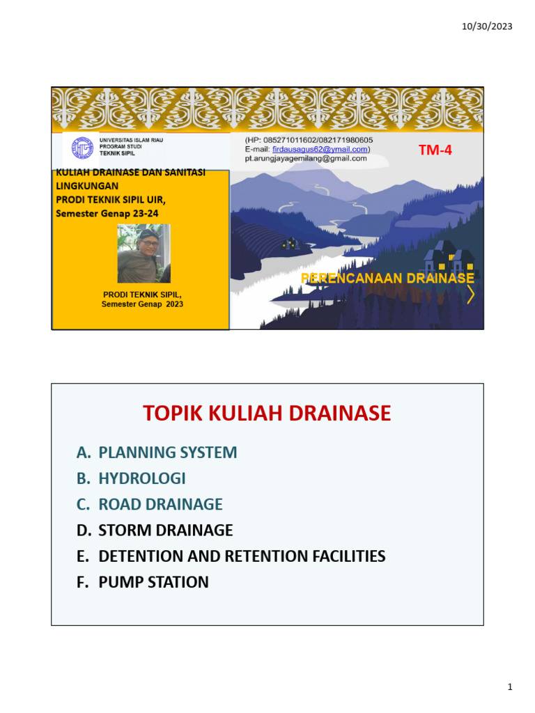 Perencanaan Sistem Drainase dan Sanitasi | PDF | Sains & Matematika ...