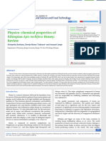 Physico-Chemical Properties of Ethiopian Apis Mellifera Honey: Review