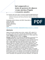 Comparative Productivity and Grazing Behaviour of Huacaya Alpacas and Peppin Merino Sheep Grazed On Annual Pastures MC Gregor