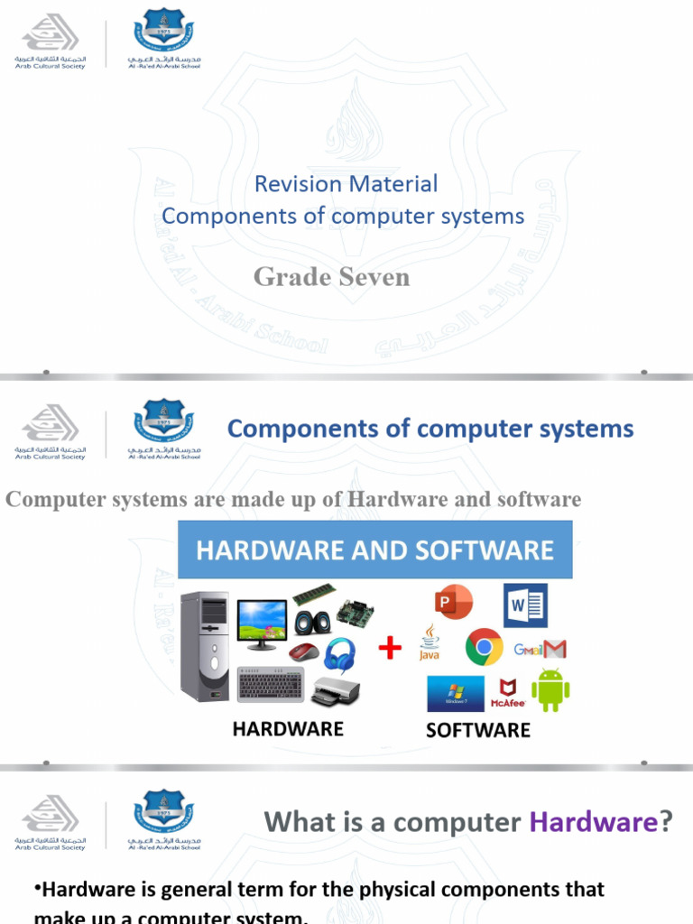 Revision Material Components of computer systems PDF