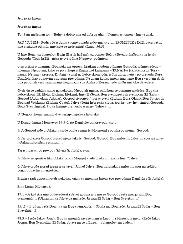 Jevrejska Imena PDF