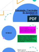 Estrategia Curricular de Igualdad de Genero