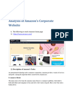 Title Analysis of Amazon's Corporate Website