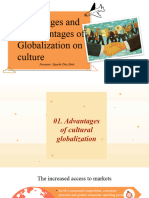 Advantages and Disadvantages of Globalization on culture: Presenter: Nguyễn Thúy Đình