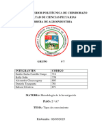 Tipos de Conocimiento