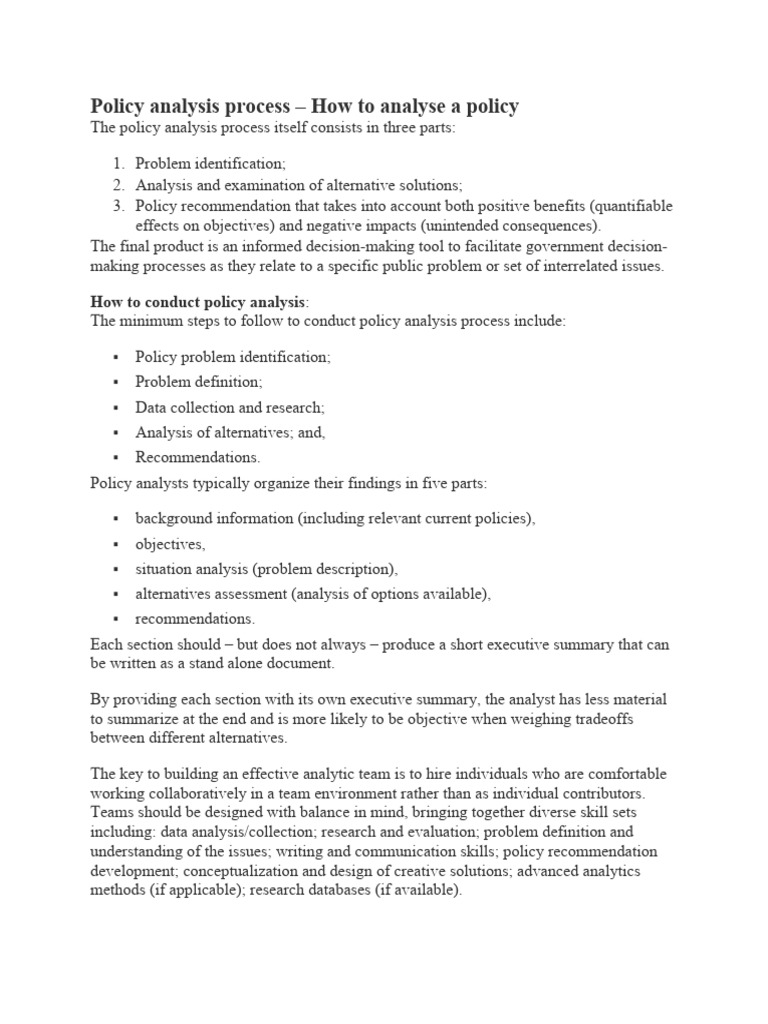 How To Make Policy Analysis PDF