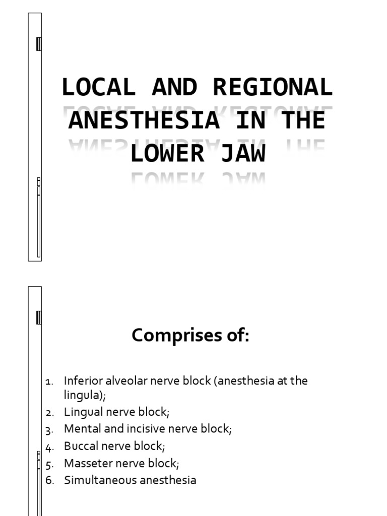 Mandibular Nerve Block Techniques | PDF | Anatomy | Human Anatomy