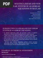 Solving Linear and Non Linear System of Algebraic