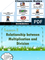 Relationship Between Multiplication and Division Problem Solving Involving Division