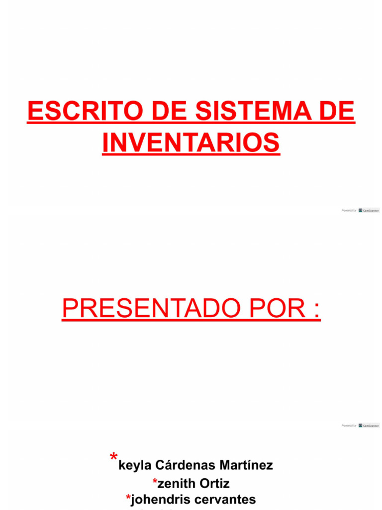 Escrito de Sistema de Inventarios | PDF