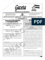 La Gaceta, Acuerdo 0418-ARSA-2023