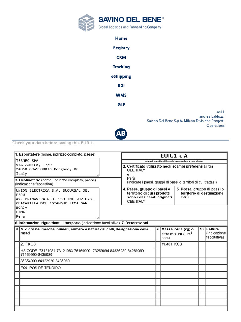 Draft Eur1 | PDF