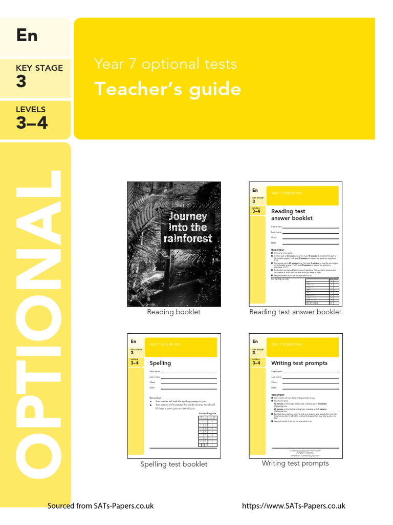 Year 7 Optional 2008 English Marking Scheme | PDF | Educational ...