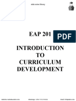 Curriculum Development Notes