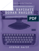 Kako Napisati Dobar Naslov