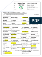 Sec 2 Exam Vocab and Grammar Model Answer