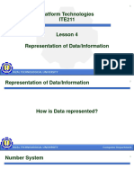 Lesson 4 Representation of Data Information
