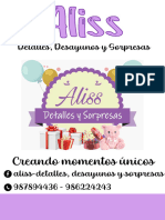 Aliss, Detalles, Desayunos y Sorpresas