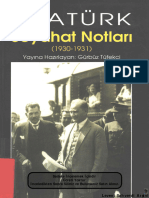 Atatürk Seyahat Notları (1930-1931) - Gürbüz Tüfekçi
