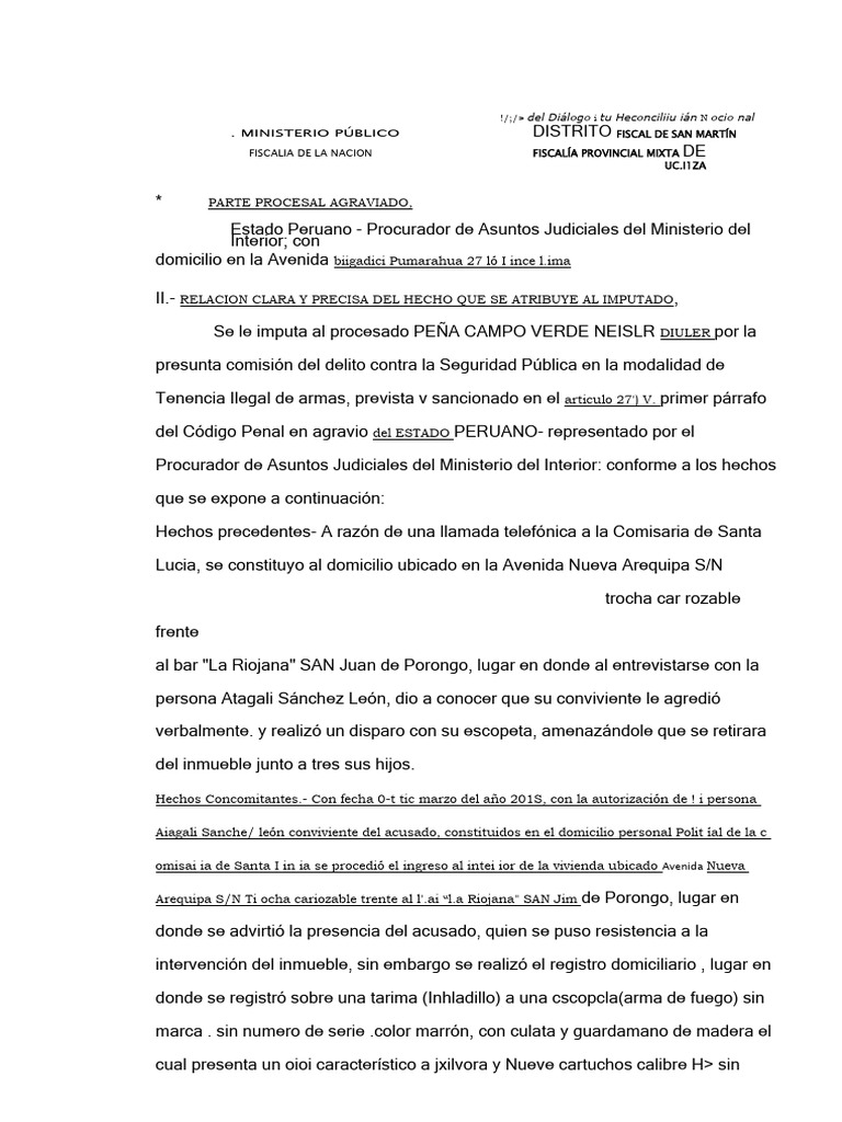 Ministerio p blico fiscal de san mart n fiscalia de la nacion fiscal a