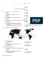 7th Grade Science First SLO Pre Assessment Document