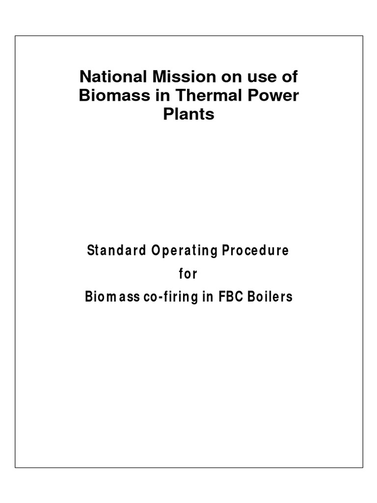 Biomass Co-Firing SOP for Power Plants | PDF | Fossil Fuel Power ...