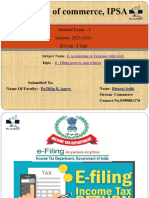 Fin. B 1st Yr - E-Filing Process and Returns PPT Presentation by (R.L)