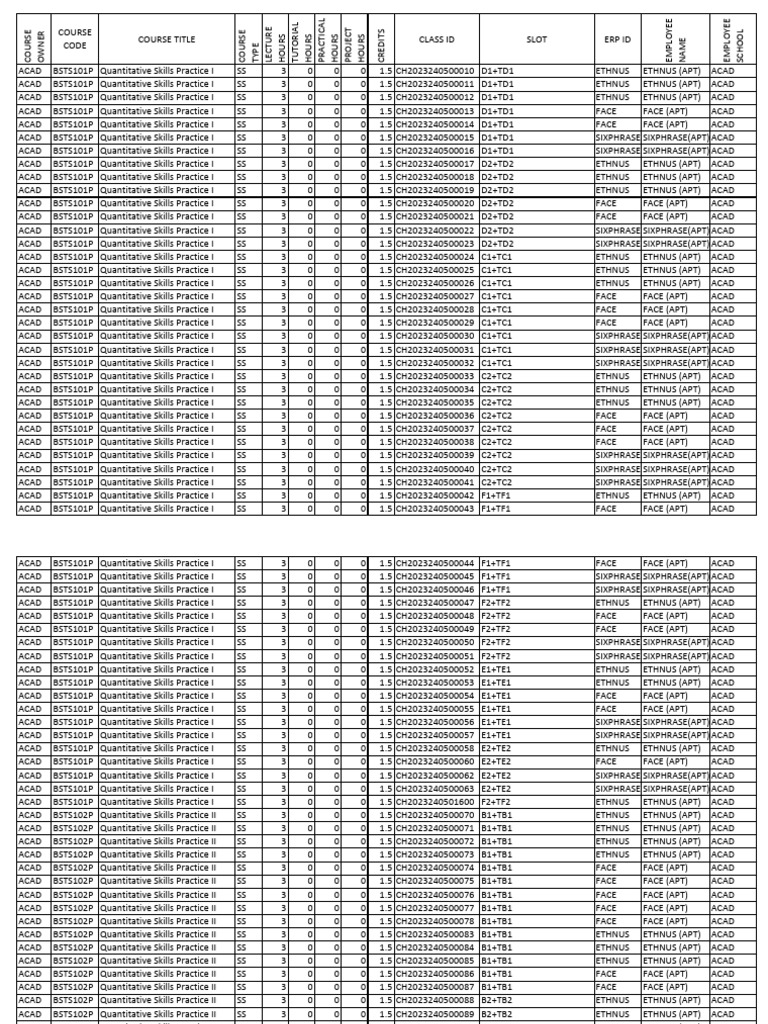 VIT Winter Semester 20232024 courses offered list PDF Mathematics