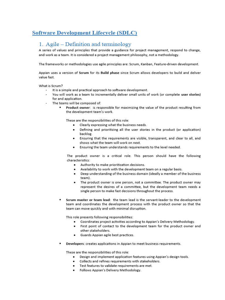 Software Development Lifecycle (SDLC) | PDF