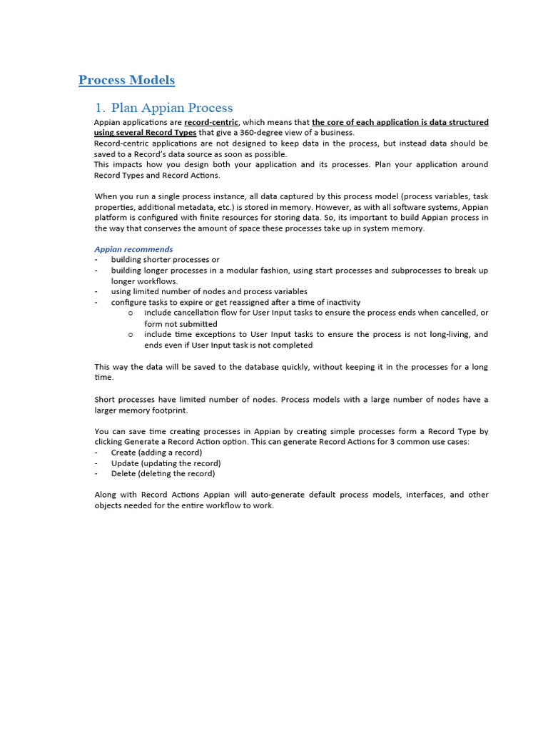 Appian Development - Process Models | PDF | Databases | Relational Model