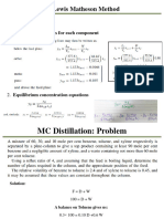 Multicomponent Distillation Problem