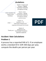 Accident and Loss Performance Calculations
