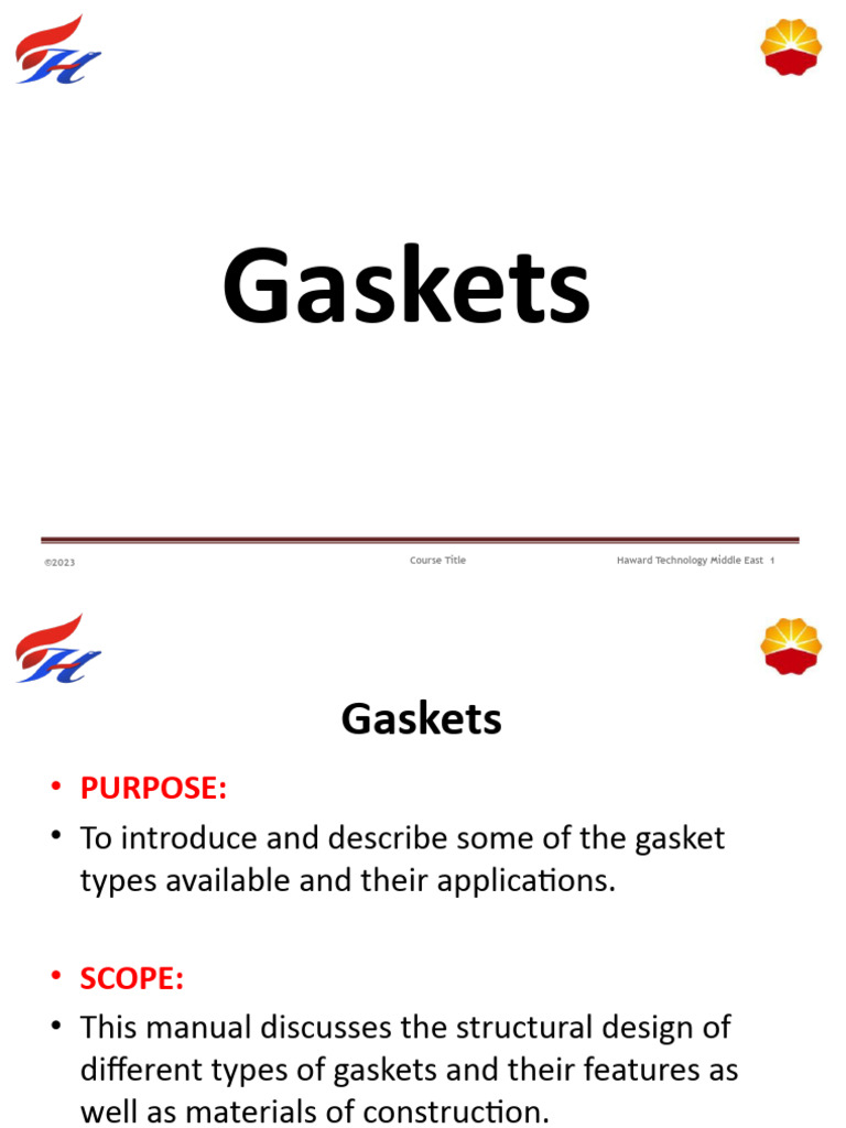 Gaskets PDF Physical Sciences Chemistry