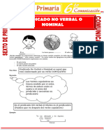 El Predicado No Verbal o Nominal para Sexto de Primaria