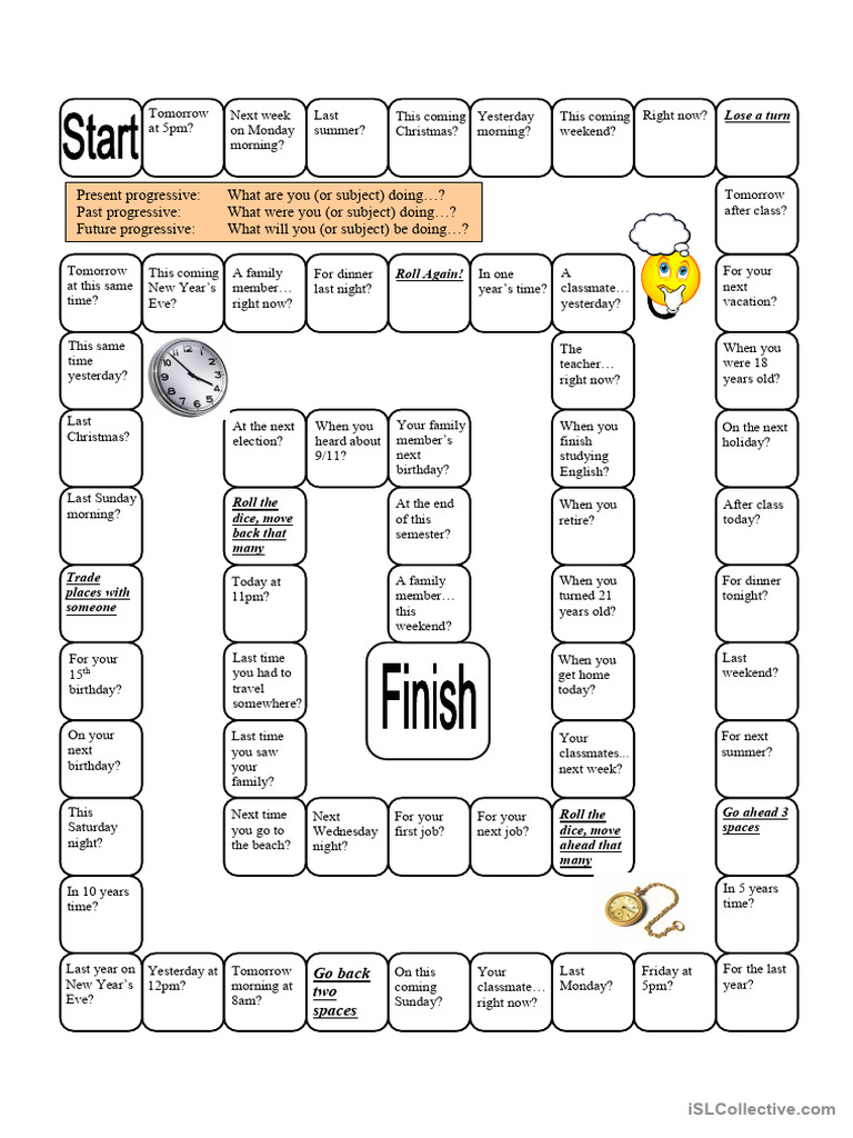 Mixed Progressive Tense Board Game PDF