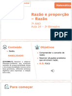 Razão e Proporção - Aulas - 24 A 30 - 15.09.23