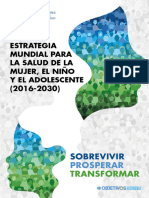 ONU_OMS La Estrategia Mundial Para La Salud de La Mujer, El Niño y El Adolescente 2016-2030