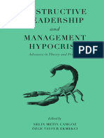 Destructive Leadership and Management Hypocrisy Advances in Theory and Practice 1800431813 9781800431812 Compress