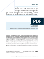 A Implantação de Um Conjunto de Indicadores para A Melhoria Da Gestão Da Frota de Veículos Oficiais Do Poder Executivo Do Estado de Minas Gerais