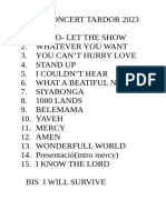 Setlist TARDOR 2023