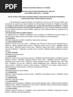 Ed 4 2011 TRF 1 Res Final Na Per Cia M Dica Inscri o Preliminar e ...