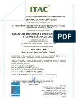 Certificado Cabo Nax 1 Kv