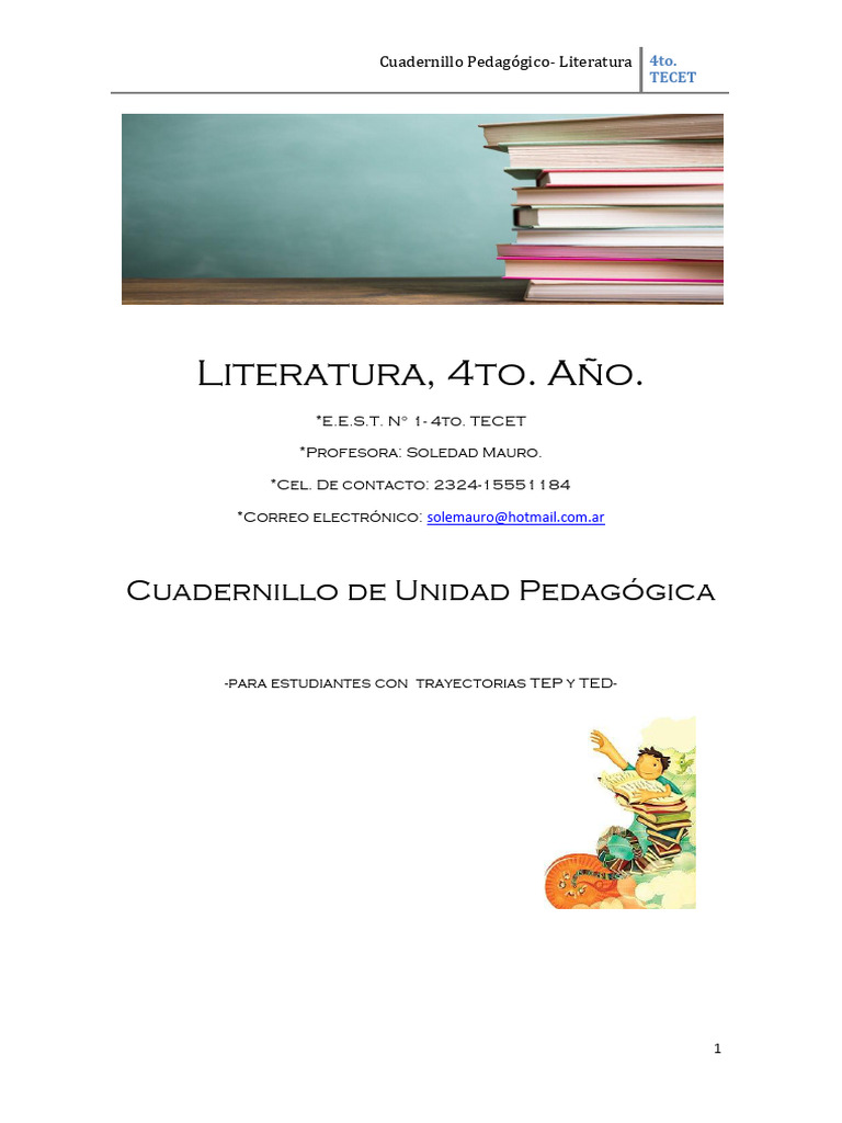 Cuadernillo de Literatura 4to Año TECET | PDF | Minotauro