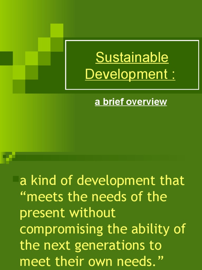 Overview of Sustainable Development | PDF | Sustainability | Resource
